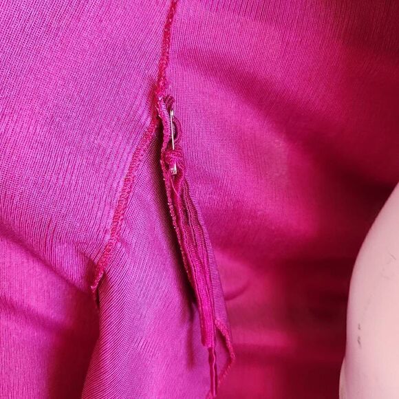 Women's medium vintage plum burgundy pomegranate full-length robe - Picture 6 of 6